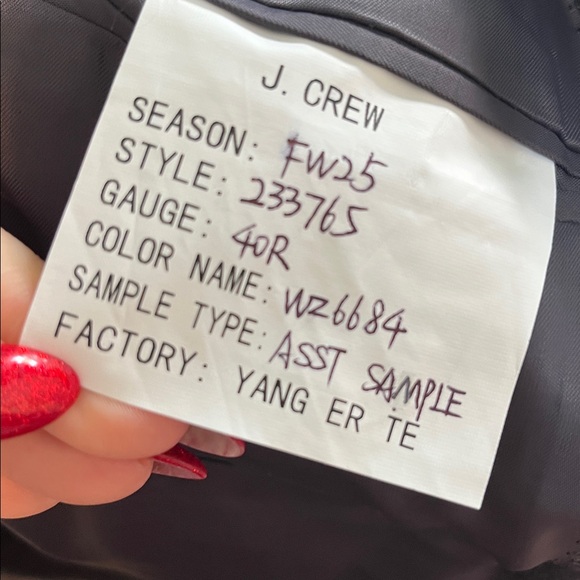 J Crew Crosby Suit Jacket Blazer Italian Fabric Size 40R Traditional Classic NWT - Picture 10 of 11